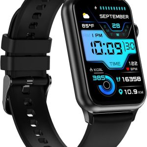 Smart Watch, Health Fitness Tracker Watch for Women Men with 24/7 Heart Rate Spo2 Blood Pressure Monitor Sleep Tracker 128 Exercise Modes Step Calorie Counter Pedometer IP68 Waterproof for Android iOS