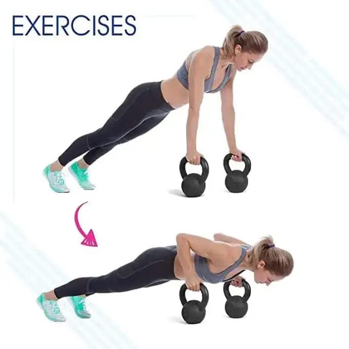 Yes4All 5-80 lbs Cast Iron Kettlebell for Dumbbell Weights Exercises, Gym, Full Body Home Workout Equipment, Push up, Grip and Strength Training - Image 8